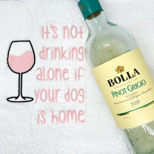 Load image into Gallery viewer, It&#39;s not drinking alone if your cat/dog is home machine embroidery design (4 sizes &amp; 2 versions included) DIGITAL DOWNLOAD