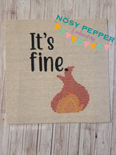 Load image into Gallery viewer, it&#39;s fine machine embroidery design (5 sizes included) DIGITAL DOWNLOAD