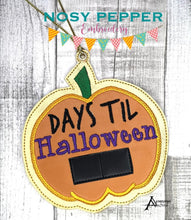 Load image into Gallery viewer, Halloween pumpkin applique Advent countdown(4x4 &amp; 5x7 hoop sizes) machine embroidery design DIGITAL DOWNLOAD
