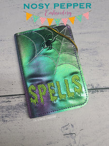 Spells Notebook cover (2 sizes available) machine embroidery design DIGITAL DOWNLOAD