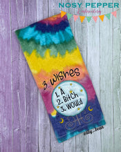 Load image into Gallery viewer, 3 Wishes applique (4 sizes included) machine embroidery design DIGITAL DOWNLOAD