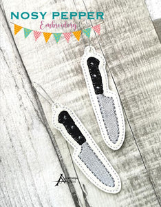 Knife ITH Earrings machine embroidery design DIGITAL DOWNLOAD