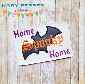 Home Spooky Home applique (4 sizes included) machine embroidery design DIGITAL DOWNLOAD