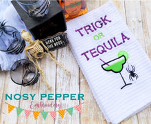 Load image into Gallery viewer, Trick or tequila applique (4 sizes included) machine embroidery design DIGITAL DOWNLOAD