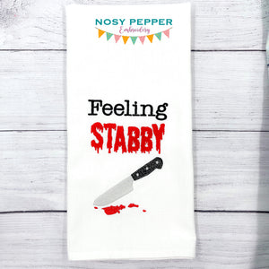 Feeling Stabby machine embroidery design (4 sizes included) DIGITAL DOWNLOAD