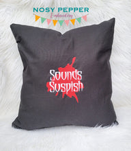 Load image into Gallery viewer, Sounds Suspish machine embroidery design (5 sizes included) DIGITAL DOWNLOAD