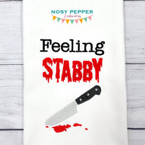 Feeling Stabby machine embroidery design (4 sizes included) DIGITAL DOWNLOAD