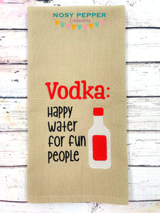Vodka machine embroidery design (4 sizes included) DIGITAL DOWNLOAD