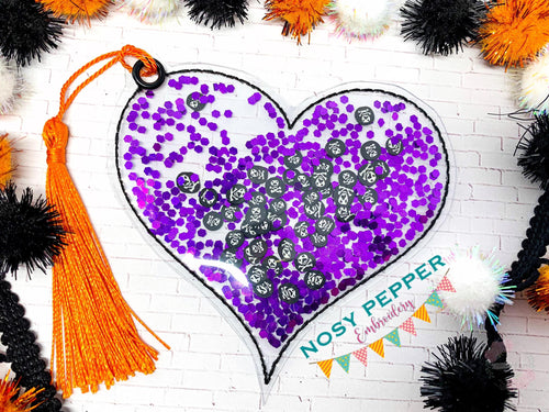 Clear HeartITH Bookmark 4x4 machine embroidery design DIGITAL DOWNLOAD