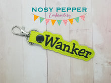Load image into Gallery viewer, Wanker Snap tab (single and multi files included) machine embroidery design DIGITAL DOWNLOAD