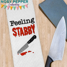 Load image into Gallery viewer, Feeling Stabby machine embroidery design (4 sizes included) DIGITAL DOWNLOAD