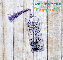 Load image into Gallery viewer, Clear ITH Bookmark 5x7 machine embroidery design DIGITAL DOWNLOAD