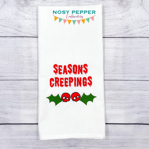 Season's Creepings machine embroidery design (4 sizes included) DIGITAL DOWNLOAD