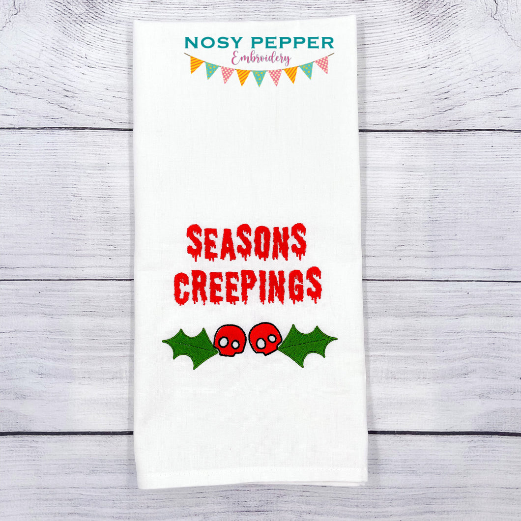 Season's Creepings machine embroidery design (4 sizes included) DIGITAL DOWNLOAD