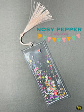 Load image into Gallery viewer, Clear ITH Bookmark 5x7 machine embroidery design DIGITAL DOWNLOAD