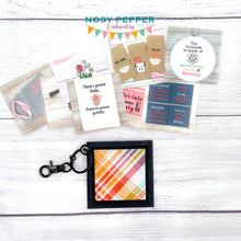 Load image into Gallery viewer, Applique ITH card holder set. Includes 4 designs total ( 2 sizes and 2 versions) machine embroidery design DIGITAL DOWNLOAD