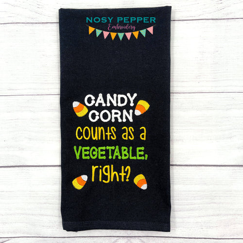 Candy corn counts as a vegetable, right? machine embroidery design (4 sizes included) DIGITAL DOWNLOAD