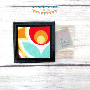 Applique ITH card holder set. Includes 4 designs total ( 2 sizes and 2 versions) machine embroidery design DIGITAL DOWNLOAD