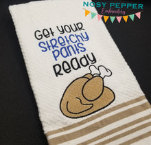 Load image into Gallery viewer, Get your stretchy pants ready machine embroidery design (4 sizes included) DIGITAL DOWNLOAD