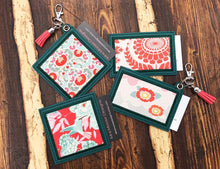 Load image into Gallery viewer, Applique ITH card holder set. Includes 4 designs total ( 2 sizes and 2 versions) machine embroidery design DIGITAL DOWNLOAD