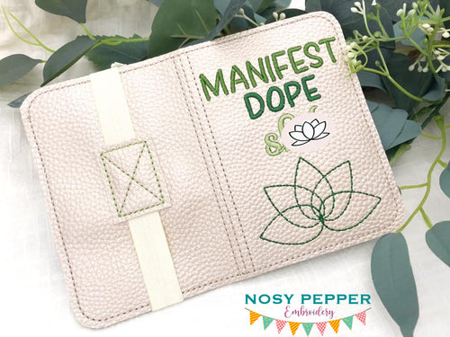 Manifest dope sh*t notebook cover (2 sizes available) machine embroidery design DIGITAL DOWNLOAD