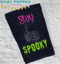 Load image into Gallery viewer, Stay Spooky machine embroidery design (4 sizes included) DIGITAL DOWNLOAD