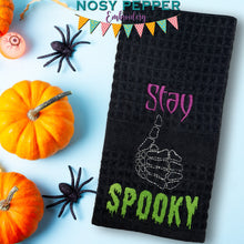 Load image into Gallery viewer, Stay Spooky machine embroidery design (4 sizes included) DIGITAL DOWNLOAD