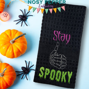 Stay Spooky machine embroidery design (4 sizes included) DIGITAL DOWNLOAD