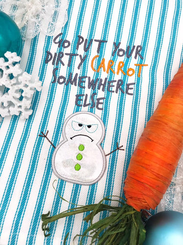 Go stick your dirty carrot machine embroidery design 4 sizes included DIGITAL DOWNLOAD