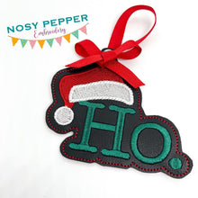 Load image into Gallery viewer, Ho. Ornament 4x4 machine embroidery design DIGITAL DOWNLOAD