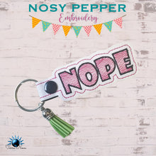 Load image into Gallery viewer, Nope sketchy snap tab (single &amp; multi files included) machine embroidery design DIGITAL DOWNLOAD