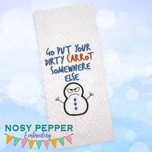Load image into Gallery viewer, Go stick your dirty carrot machine embroidery design 4 sizes included DIGITAL DOWNLOAD