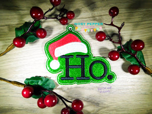 Ho. Ornament 4x4 machine embroidery design DIGITAL DOWNLOAD