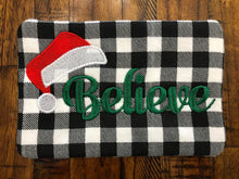 Load image into Gallery viewer, Believe ITH Mug Rug (4 sizes included) machine embroidery design DIGITAL DOWNLOAD