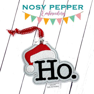 Ho. Ornament 4x4 machine embroidery design DIGITAL DOWNLOAD