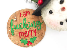 Load image into Gallery viewer, Mature Christmas Coaster set of 4 designs (4x4 hoop) machine embroidery design DIGITAL DOWNLOAD