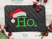 Load image into Gallery viewer, Ho. ITH Mug rug (4 sizes included) machine embroidery design DIGITAL DOWNLOAD