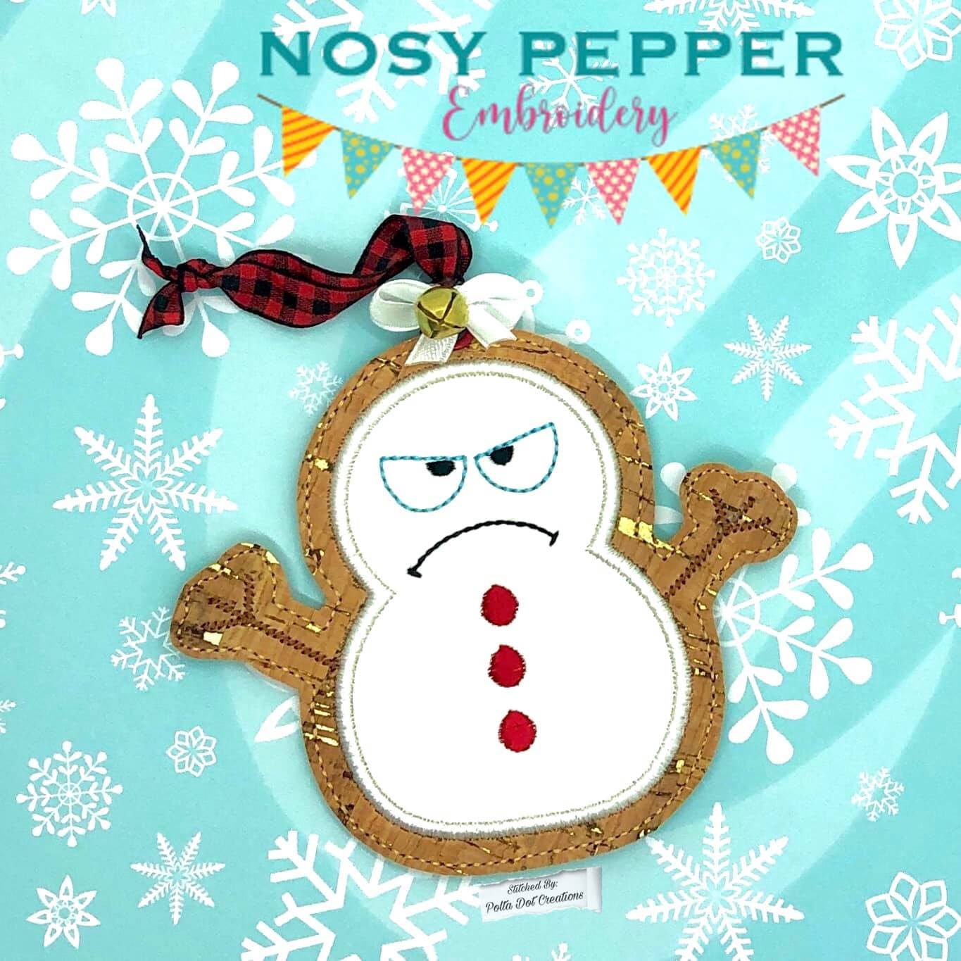 Snowman with Lights - Embroidery Designs & Patterns