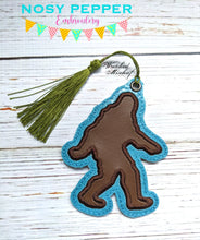Load image into Gallery viewer, Bigfoot applique bookmark/ornamant NPE machine embroidery design DIGITAL DOWNLOAD
