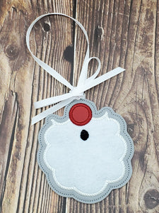 Santa beard applique ornament 4x4 machine embroidery design DIGITAL DOWNLOAD
