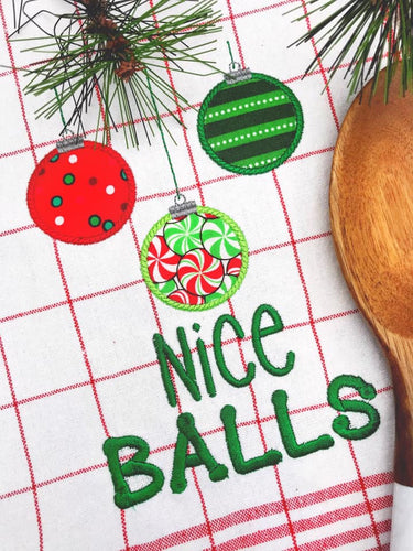 Nice balls applique machine embroidery design (4 sizes included) DIGITAL DOWNLOAD