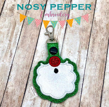 Load image into Gallery viewer, Santa beard applique snap tab (single &amp; multi files included) machine embroidery design DIGITAL DOWNLOAD