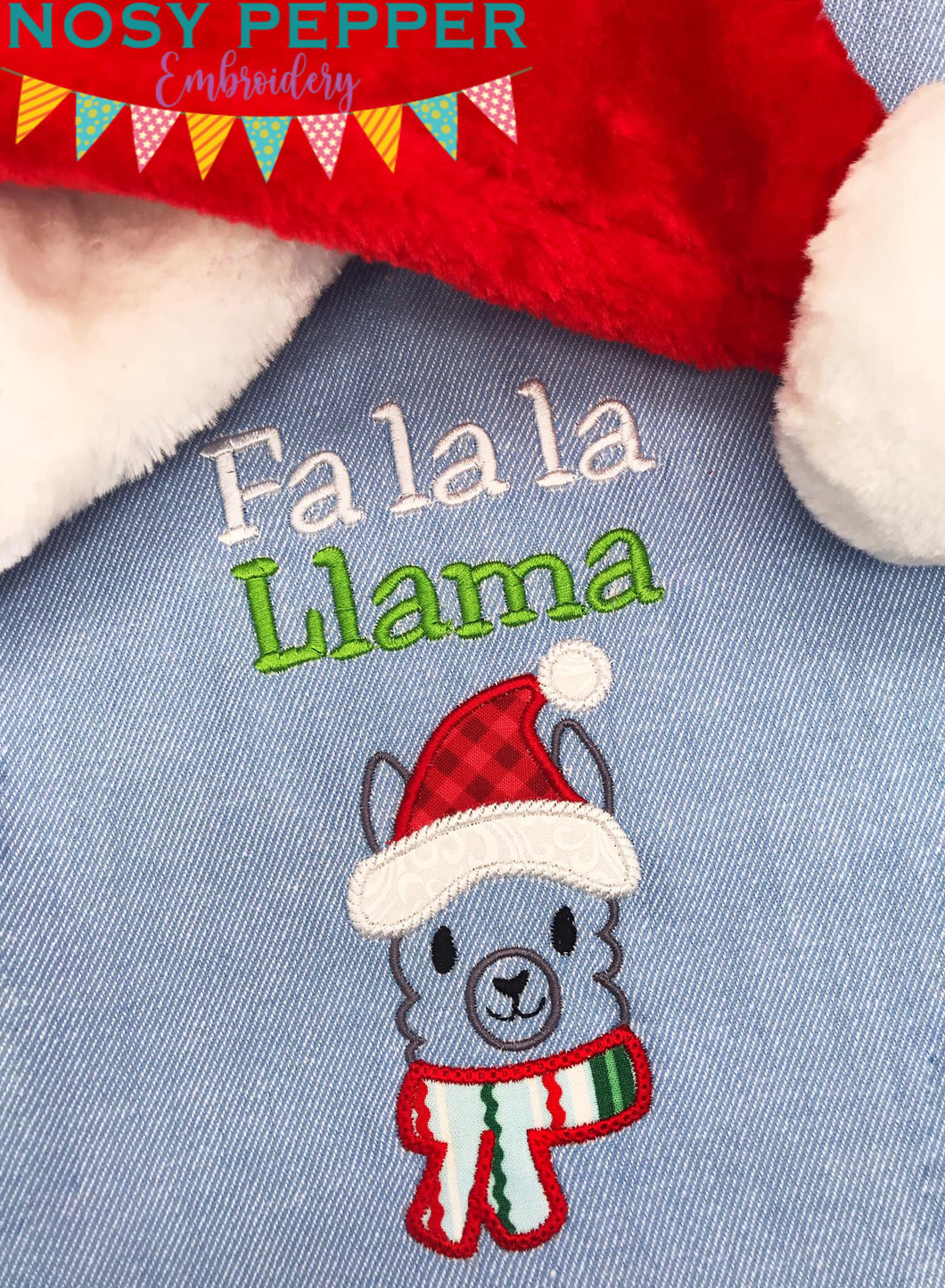 Fa la llama applique machine embroidery design (4 sizes included) DIGITAL DOWNLOAD