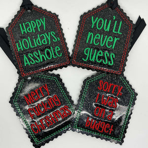 Deck the f*cking halls yourself machine embroidery design (4 sizes included) DIGITAL DOWNLOAD
