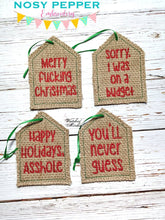 Load image into Gallery viewer, Deck the f*cking halls yourself machine embroidery design (4 sizes included) DIGITAL DOWNLOAD
