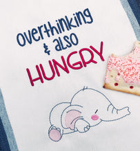 Load image into Gallery viewer, Overthinking and also hungry embroidery design (4 sizes included) machine embroidery design DIGITAL DOWNLOAD