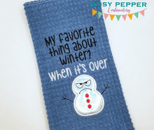 Load image into Gallery viewer, My favorite thing about winter applique machine embroidery design (4 sizes included) DIGITAL DOWNLOAD