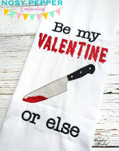 Load image into Gallery viewer, Be my valentine machine embroidery design (4 sizes included) DIGITAL DOWNLOAD