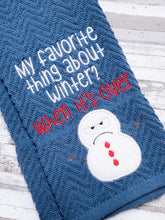Load image into Gallery viewer, My favorite thing about winter applique machine embroidery design (4 sizes included) DIGITAL DOWNLOAD