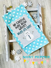 Load image into Gallery viewer, My favorite thing about winter applique machine embroidery design (4 sizes included) DIGITAL DOWNLOAD